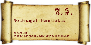 Nothnagel Henrietta névjegykártya
